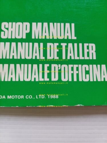Honda VF 750 Custom 1988 aggiornamento SUPPLEMENTO manuale officina originale