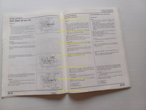Honda VF 750 Custom 1988 aggiornamento SUPPLEMENTO manuale officina originale