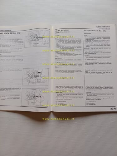 Honda VF 750 Custom VARIANTI 1988 manuale officina originale