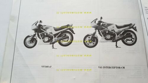 HONDA VF 750 F- V45 Interceptor 1983 catalogo ricambi ORIGINALE …