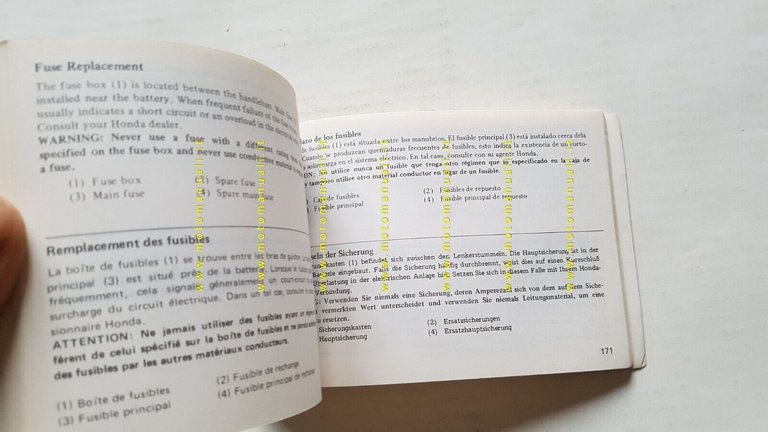 Honda VF 750 F 1982 manuale uso manutenzione libretto INGLESE …