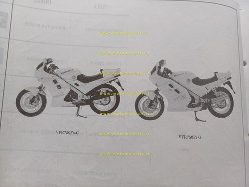 HONDA VFR 750 F - Interceptor 1988 catalogo ricambi originale