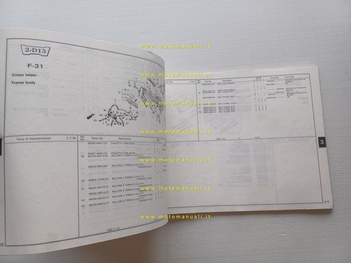 HONDA VFR 750 F - Interceptor 1988 catalogo ricambi originale