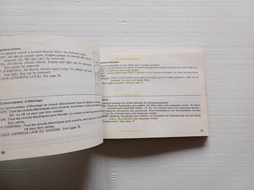 Honda VFR 750 F 1985-86 manuale uso manutenzione italiano originale