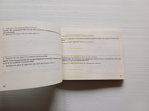 Honda VFR 750 F 1985-86 manuale uso manutenzione italiano originale