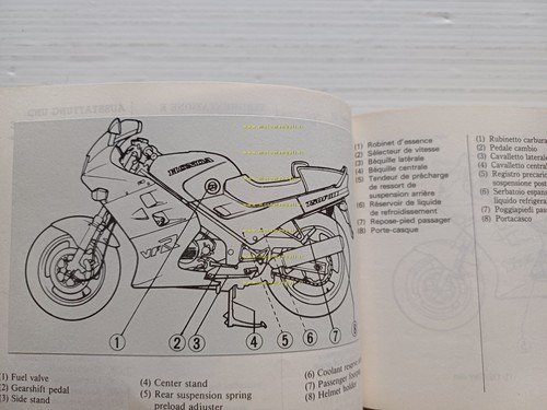 Honda VFR 750 F 1985-86 manuale uso manutenzione italiano originale