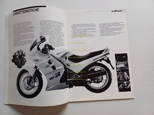 Honda VFR 750 F 1985 presentazione stampa depliant ITALIANO originale