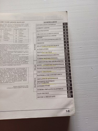 HONDA VFR 750 F 1986 manuale officina ITALIANO originale