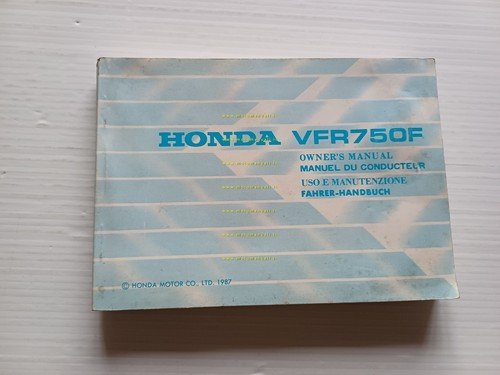 Honda VFR 750 F 1987-88 manuale uso manutenzione italiano originale