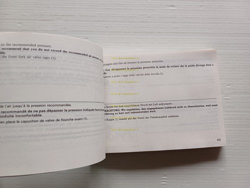 Honda VFR 750 F 1987-88 manuale uso manutenzione italiano originale