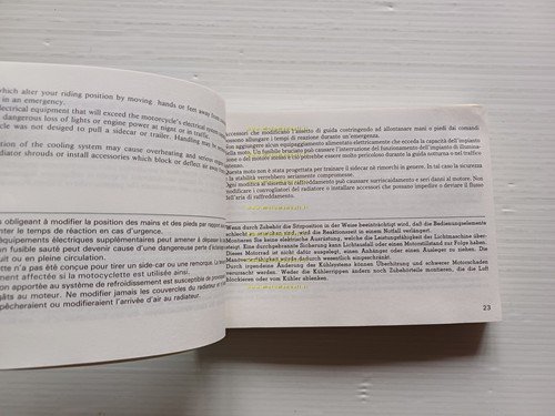 Honda VFR 750 F 1987-88 manuale uso manutenzione italiano originale