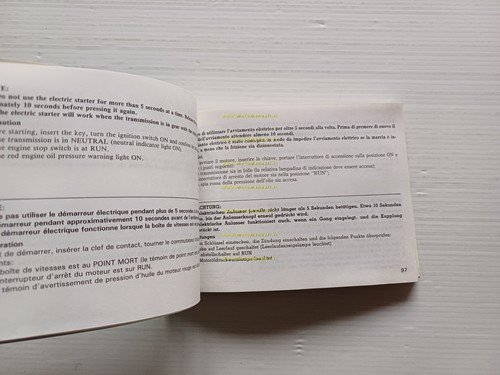 Honda VFR 750 F 1987-88 manuale uso manutenzione italiano originale