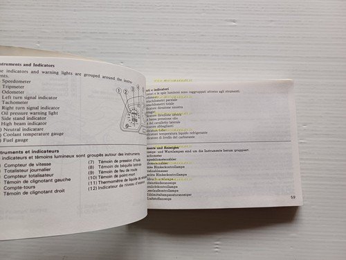Honda VFR 750 F 1987-88 manuale uso manutenzione italiano originale