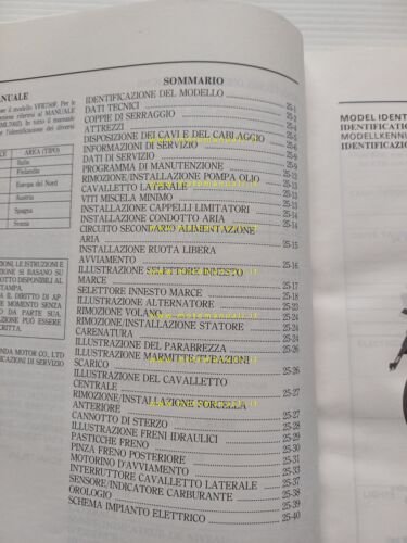 HONDA VFR 750 F 1988 SUPPLEMENTO AGGIORNAMENTO manuale officina originale