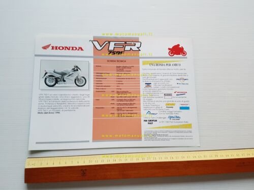 Honda VFR 750 F 1990 depliant italiano originale