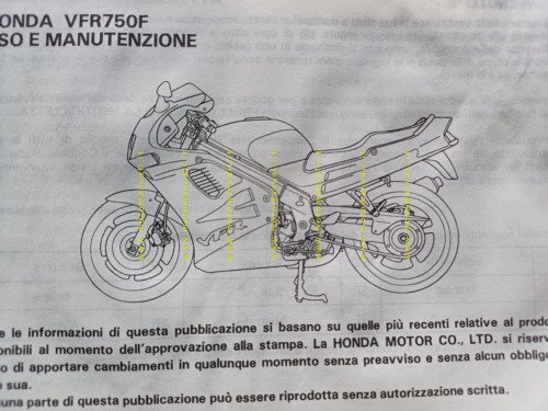 Honda VFR 750 F 1993-94 manuale uso libretto istruzioni originale …