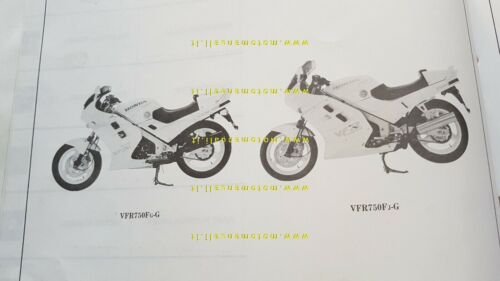HONDA VFR 750 F Interceptor 1987 catalogo ricambi ORIGINALE Parts …