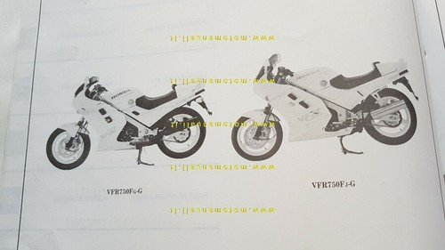 HONDA VFR 750 F Interceptor 1987 catalogo ricambi ORIGINALE Parts …
