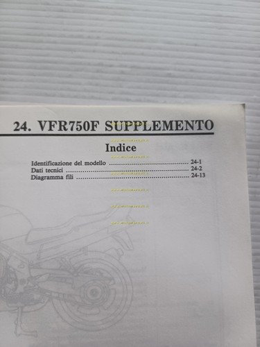 Honda VFR 750 F VARIANTI 1996 manuale officina ITALIANO originale