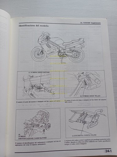 Honda VFR 750 F VARIANTI 1996 manuale officina ITALIANO originale