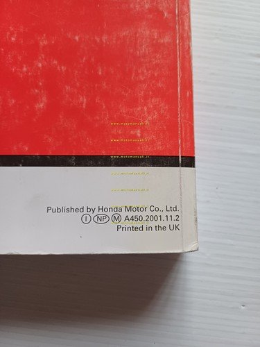 HONDA VFR 800 - VFR 800 ABS 2001-02 manuale officina …