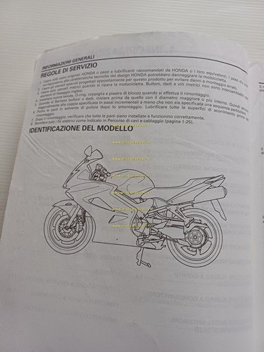 HONDA VFR 800 - VFR 800 ABS 2001-02 manuale officina …