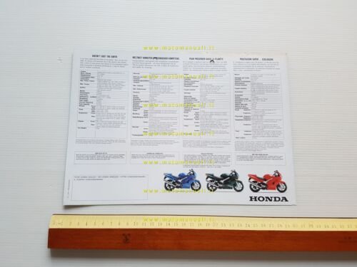 Honda VFR 800 PGM 1999 depliant italiano originale