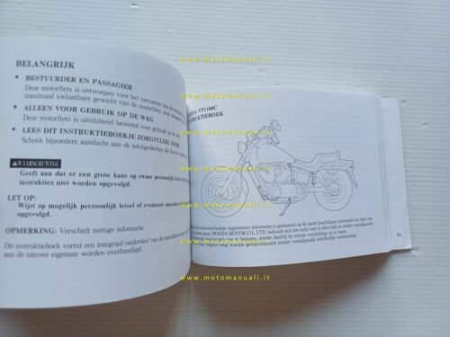 Honda VT 1100 C 1993 Manuale Uso Manutenzione ITALIANO originale