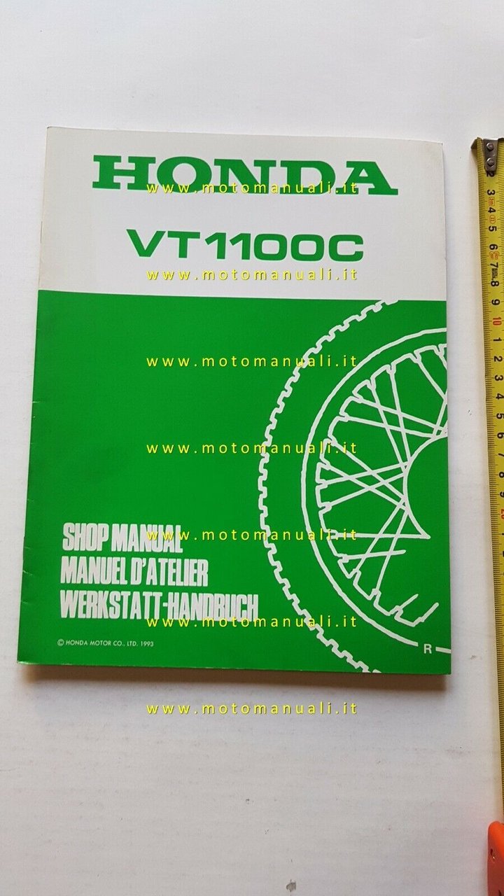 Honda VT 1100 C 1993 varianti SUPPLEMENTO manuale officina originali