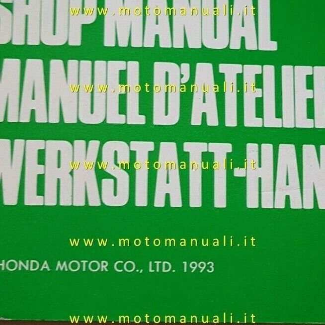 Honda VT 1100 C 1993 varianti SUPPLEMENTO manuale officina originali