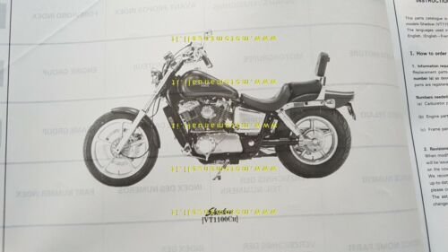 HONDA VT 1100 C SHADOW 1987 catalogo ricambi ORIGINALE Spare …
