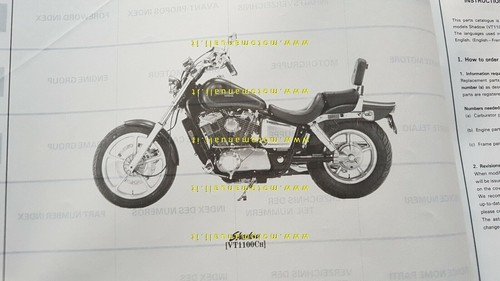 HONDA VT 1100 C SHADOW 1987 catalogo ricambi ORIGINALE Spare …