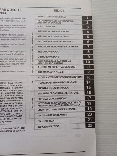 Honda VT 1100 C2 1995 manuale officina italiano originale workshop …