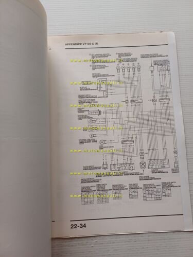 Honda VT 125 C1 VARIANTI 2000 manuale officina ITALIANO originale