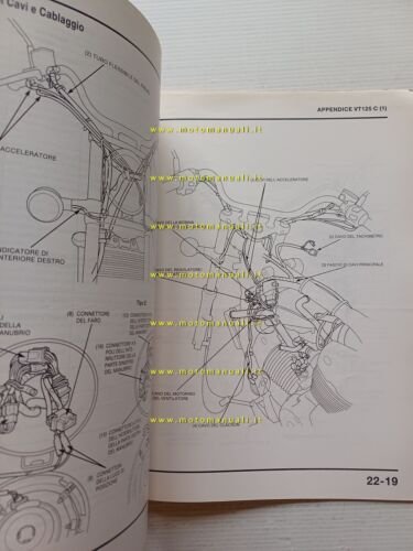 Honda VT 125 C1 VARIANTI 2000 manuale officina ITALIANO originale