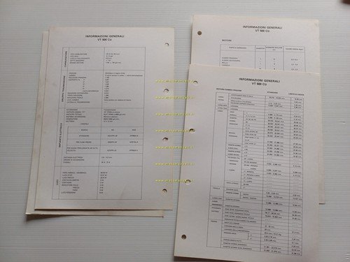 Honda VT 500 C scheda informazioni tecniche manuale officina italiano …