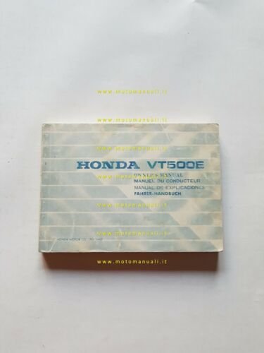 Honda VT 500 E 1983 manuale uso manutenzione moto originale …