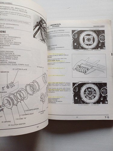 HONDA VT 500 E 1985 manuale officina ITALIANO originale