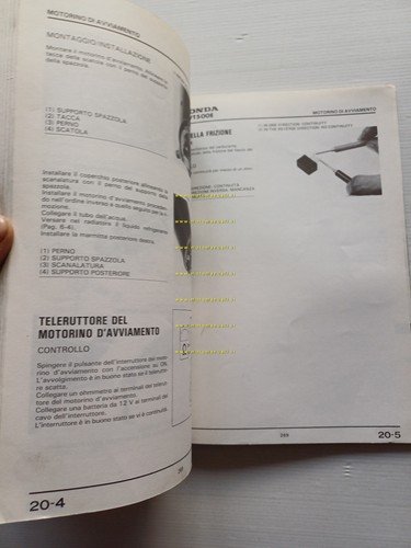 HONDA VT 500 E 1985 manuale officina ITALIANO originale