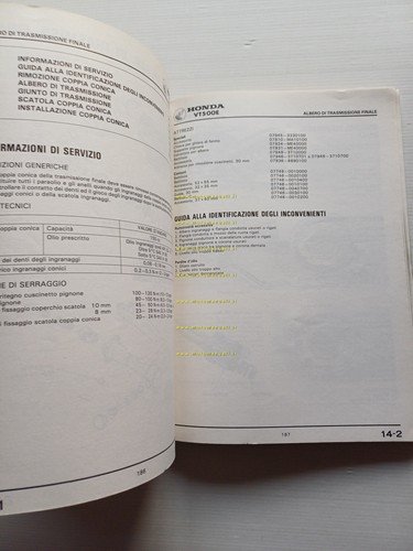 HONDA VT 500 E 1985 manuale officina ITALIANO originale