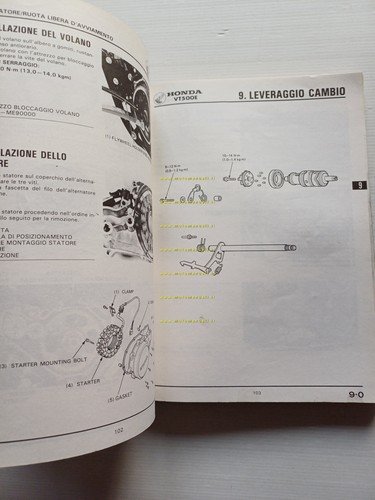 HONDA VT 500 E 1985 manuale officina ITALIANO originale