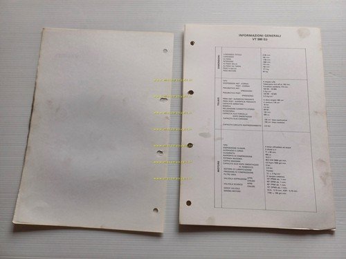 Honda VT 500 E scheda informazioni tecniche manuale officina italiano …