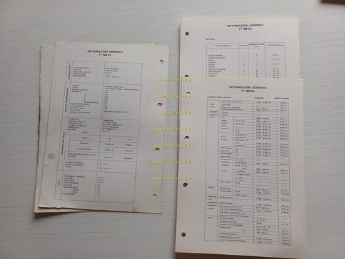 Honda VT 500 E scheda informazioni tecniche manuale officina italiano …