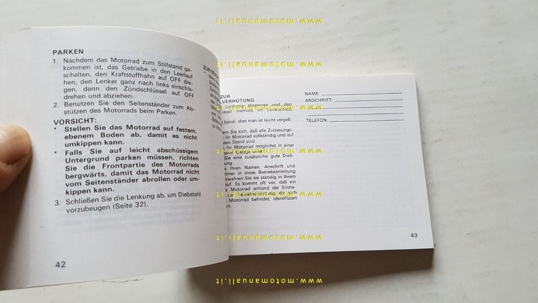 Honda VT 600 C 1989 manuale uso manutenzione libretto ITALIANO …