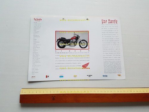 Honda VT 600 C Shadow anni 90 depliant italiano originale