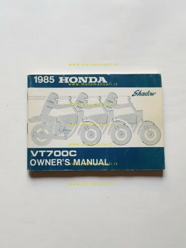 Honda VT 700 C Shadow 1985 manuale uso inglese originale …