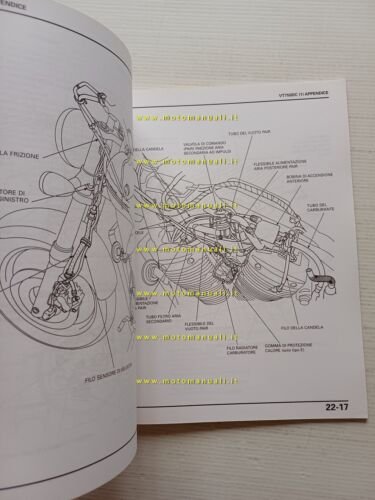 Honda VT 750 C1 VARIANTI 2000 manuale officina ITALIANO originale