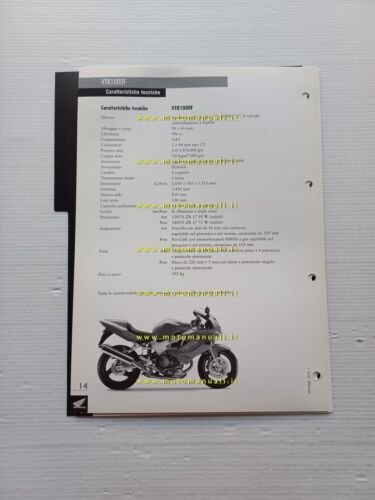 Honda VTR 1000 F 1997 presentazione per la rete vendita …