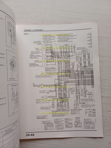 Honda VTR 1000 Firestorm VARIANTI 2000 manuale officina ITALIANO originale
