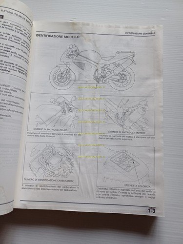 Honda VTR 1000 SP 2000 manuale officina riparazione italiano originale